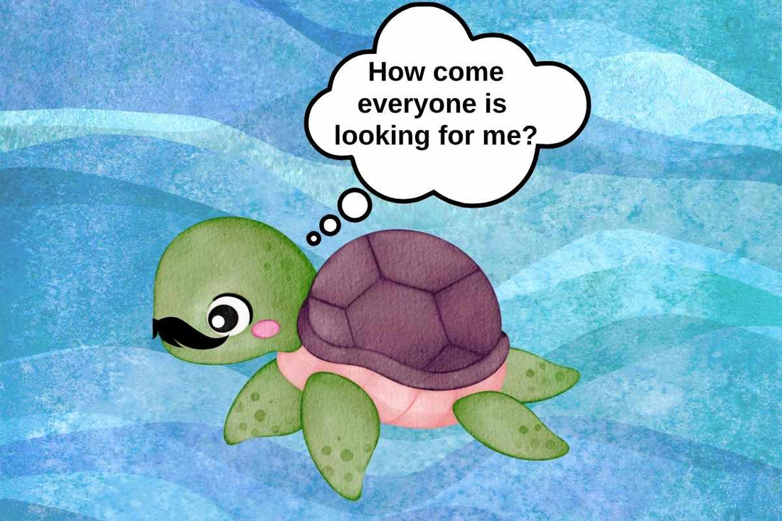 A turtle with mustache